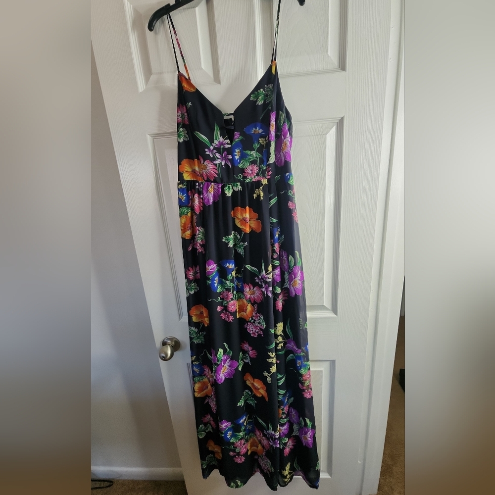 Express Black Floral Maxi Dress